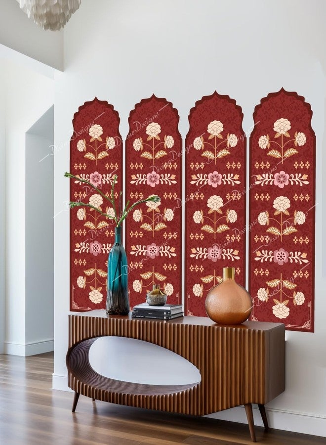DivineDesigns ملصق حائط ذاتي اللصق من الفينيل PVC بتصميم قوس مغولي من DivineDesigns لتزيين المنزل/غرفة المعيشة (متعدد الألوان) - Image 3